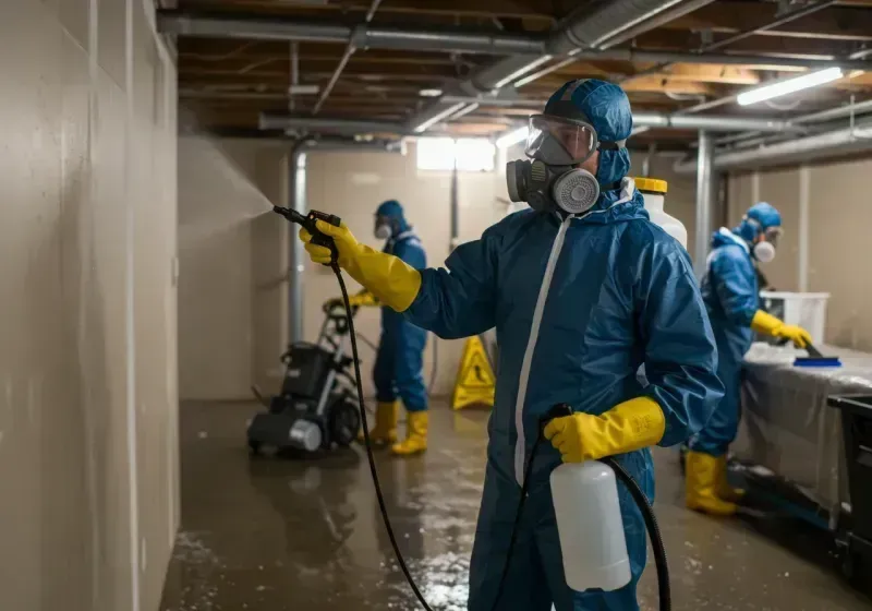 Basement Sanitization and Antimicrobial Treatment process in Mountain Brook, AL