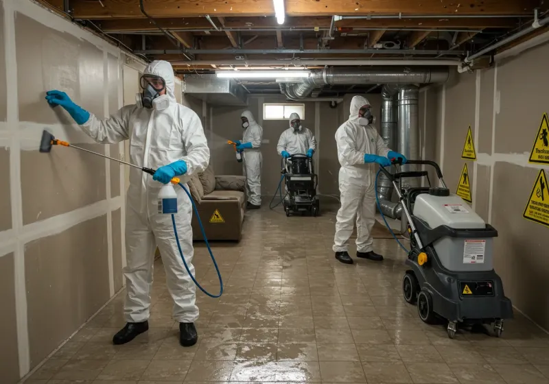 Basement Moisture Removal and Structural Drying process in Mountain Brook, AL